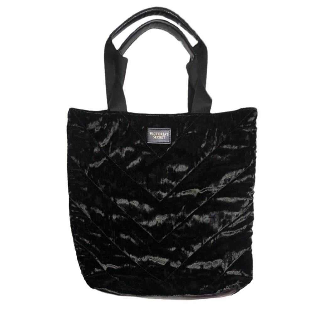 Victoria’s Secret Crushed Velvet Black Tote Bag